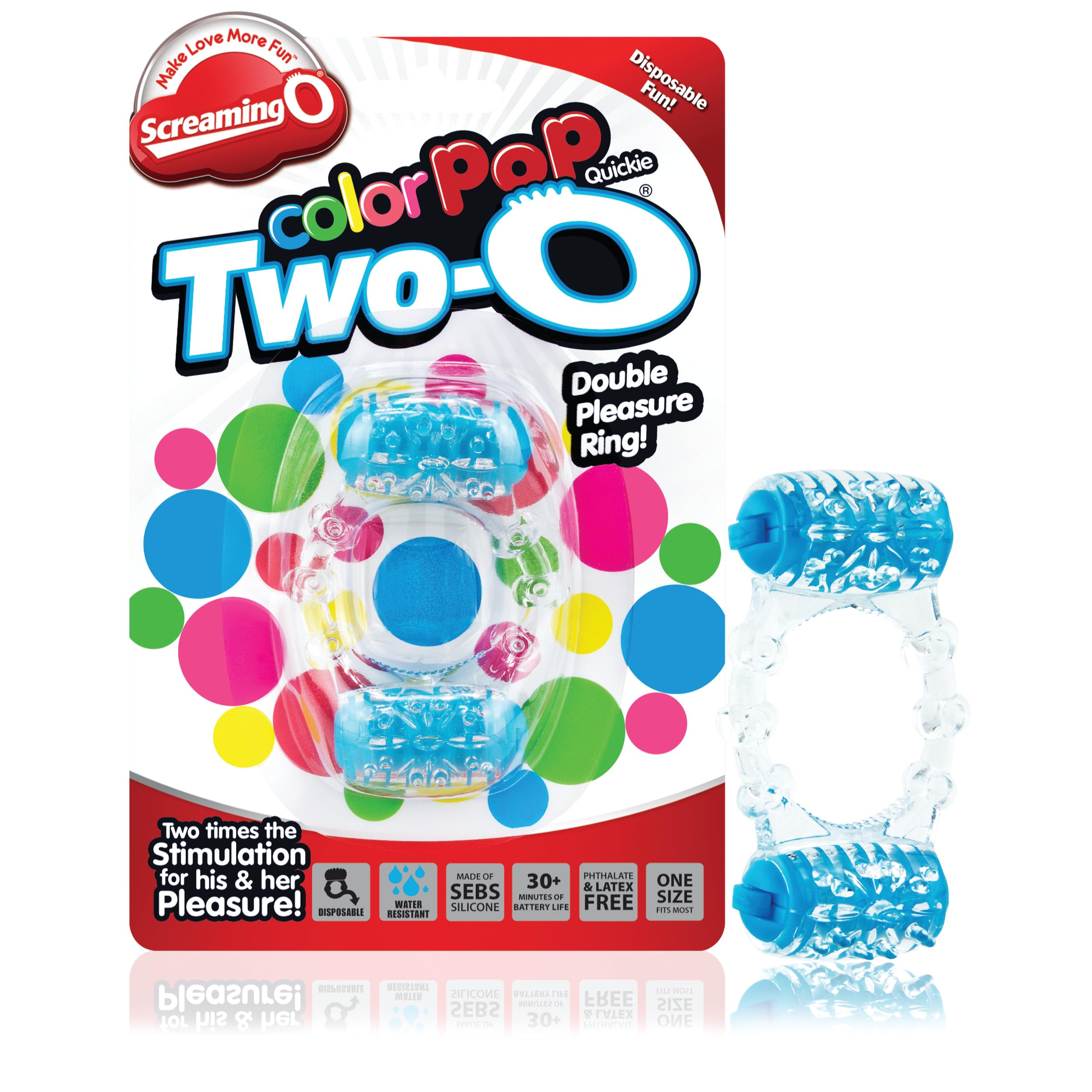 Amazon.com: ColorPoP Quickie Two-O - Vibrating Cock Ring - Deep